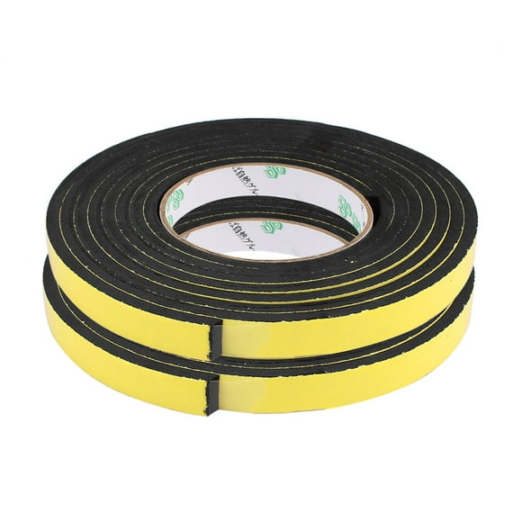 2Pcs 15mm x 5mm Single Sided Self Adhesive Shockproof Sponge Foam Tape 3 Meters