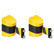 2Pcs 16.4 Ft Magnetic Retractable Wall Barrier Magnetic Wall Mount Crowd Control Retractable Safety Belt