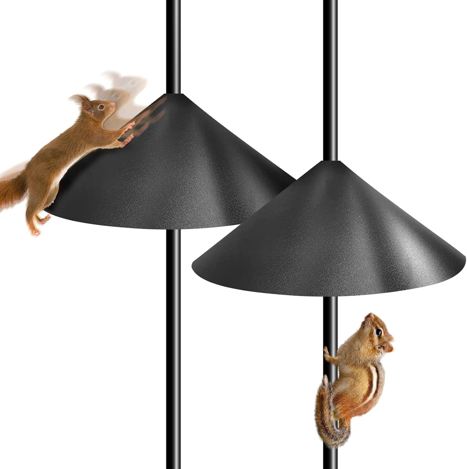2Pcs 16 Inch Wide Squirrel Baffle for Bird Feeder Pole, Wrap Around