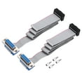 thumbnail image 1 of 2Pcs 16Pin Flat Ribbon Cable Gray DB15 Female to FC-16P 2.54mm Pitch 50cm Length DB Serial Port Cable for Computer, LED Display, DVD with 4 Screws, 1 of 7