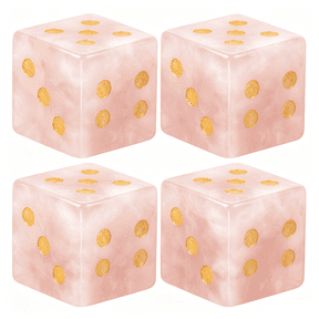 2Pcs 16mm Natural Crystal Mahjong Dice Set, 6 Sided Substantial Weight Decorative Gemstone Dice, Perfect Mahjong Hostess Gift & Tabletop Party Accessories
