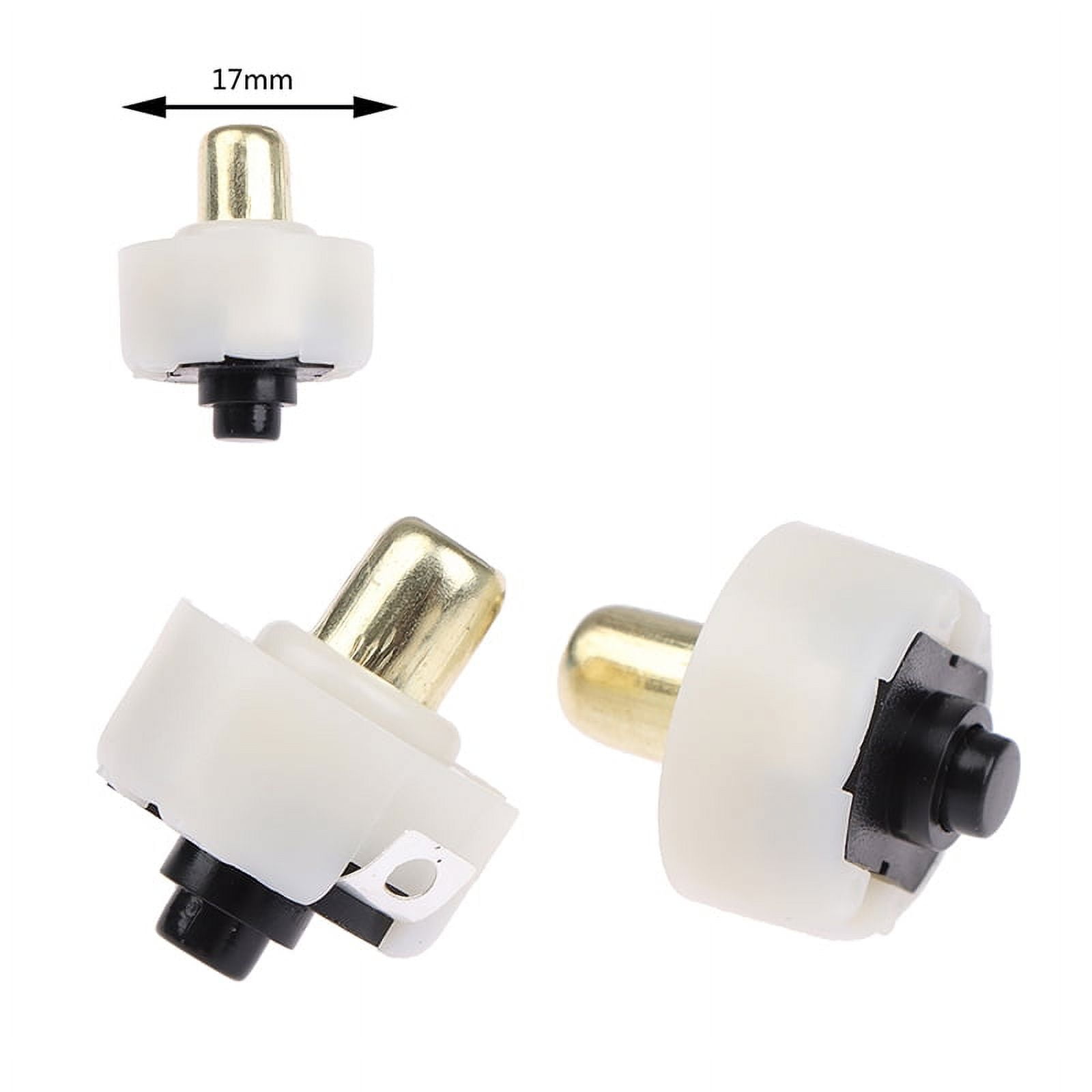 2Pcs 17mm LED Flashlight Push Button Switch ON/ OFF Electric Torch Tail