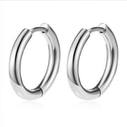 2Pcs 18G 11mm Cartilage Hoop Earring Stainless Steel Small Silver Huggie Hoop Earrings for Women Men Helix Tragus Rook Conch Ear Lobe Earrings Body Piercing Jewelry