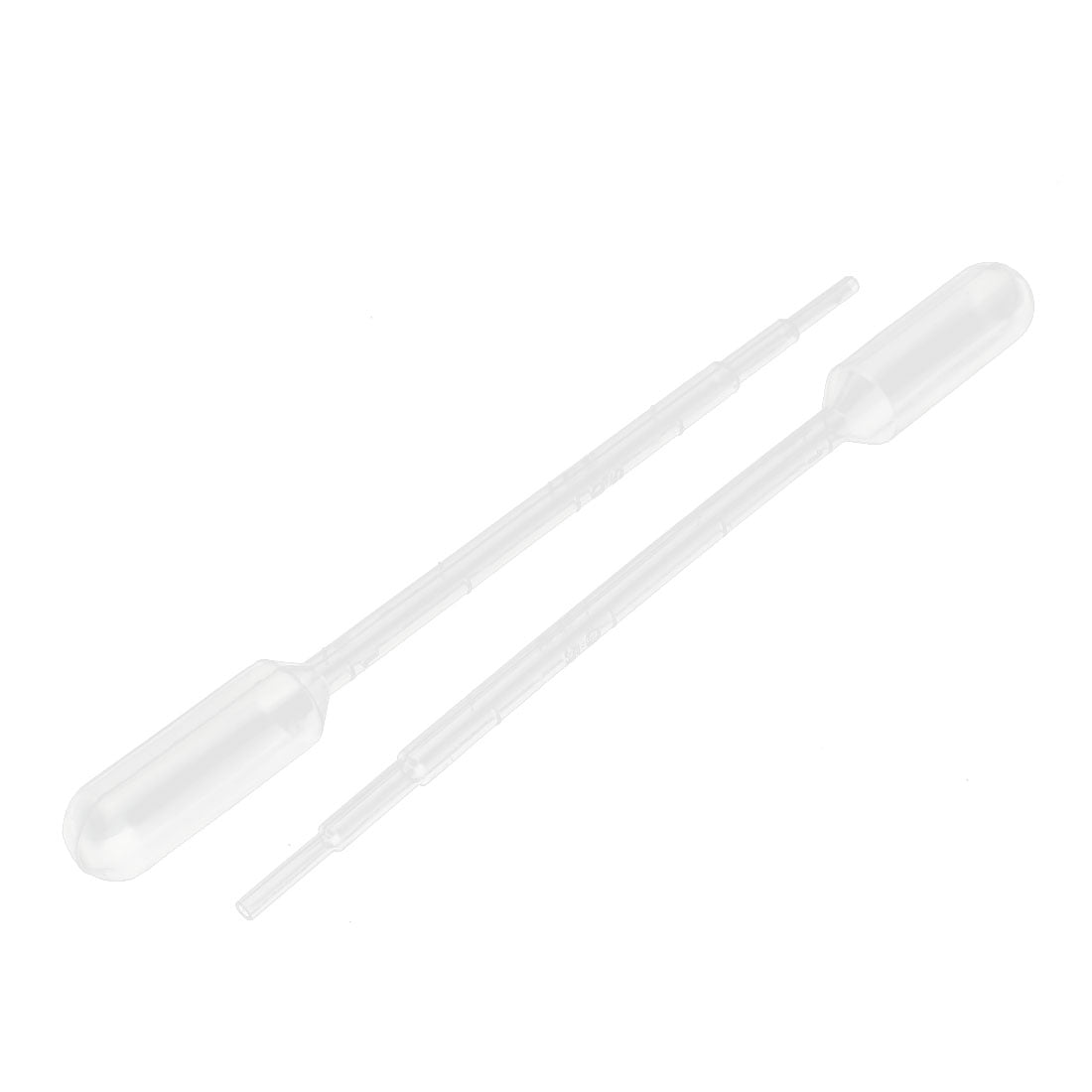 2Pcs 1ML Plastic Disposable Eye Dropper Graduated Transfer Pipette