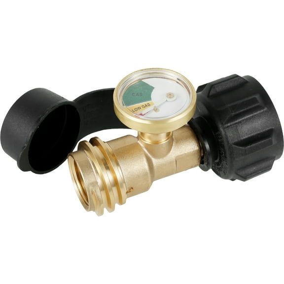 2Pcs/1Pc Tank Gauge Level Indicator Precise Brass Propane Gas Gauge Heavy Duty Propane Tank Gauge Level Indicator Sturdy Gas Pressure Meter for Gas Cylinder Heater Smoker RV Camper Camping Stove
