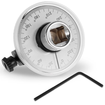 2Pcs/1Pc Torque Angle Gauge Tool with Wrench 360° Adjustable Professional Torque Meter Wrench Set Precise Torque Wrench Measure Tool for Precision Angular Tightening