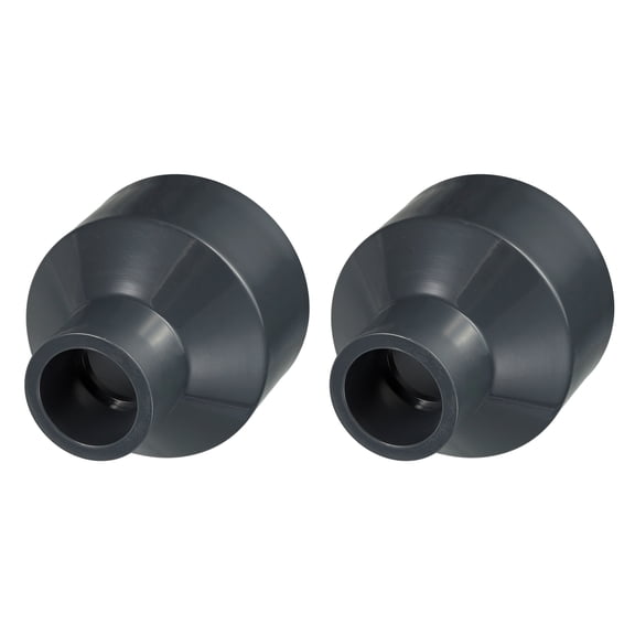 2Pcs 2 1/2"x1" PVC Reducer Pipe Coupling Fitting, SCH80 (SOCxSOC) Furniture Grade PVC Slip Socket Connectors, Straight Pressure Pipe Fittings for Home Use, Irrigation, Black