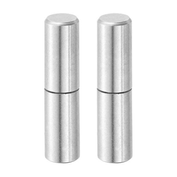 2Pcs 2-3/8" x 9/16" (LxD) Weld on Barrel Hinge for Metal Gate, Silver