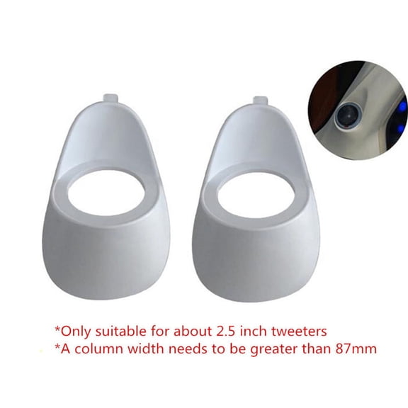 2Pcs 2.5" Plastic Car Audio A Pillar Tweeter Speaker Mould 2-way Bracket Adapter