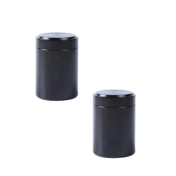 2Pcs 2.7 Oz Small Aluminium Alloy Box with Airtight Lids Canister for Coffee Tea Candy Storage Loose Leaf Tea Containers Storage(Black) Happy 2026!