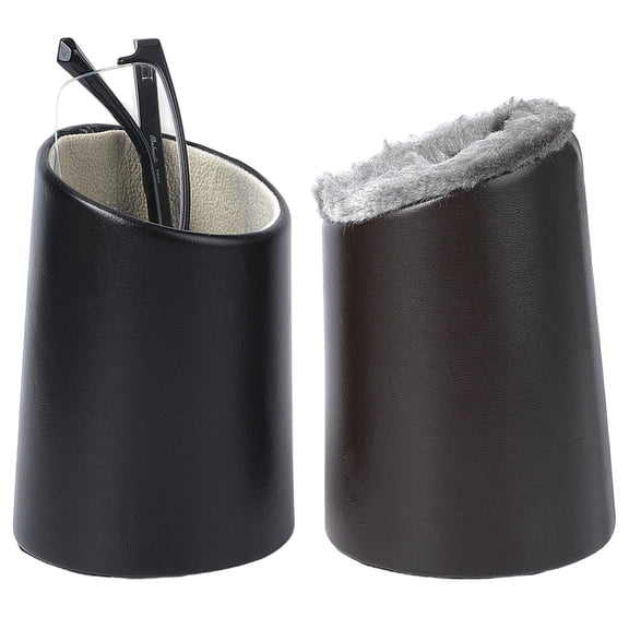 2Pcs 2 Colors PU Leather Eyeglasses Display Riser Stands for Eyeglasses Jewelry Ornaments Column Mixed Color 8x8.2x11.6cm 1pc/color for DIY