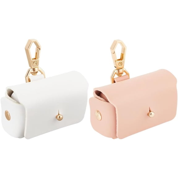 2Pcs 2 Colors PU Leather Pet Collar Couple Ring Boxes Wedding Ring Bearer Dog Collar Pouches for Newlyweds Couple Mixed Color 7cm diy