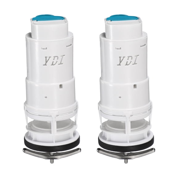 2Pcs 2 Inch Toilet Flush Valves, Dual Flush Valve Replacement Kit, Repair Assembly Fit for One Piece Toilet Top Push Button Valve(7" Height)