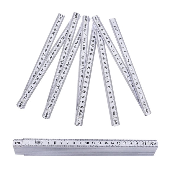 2Pcs 2 Meter Foldable Ruler,Engineering Measurement Device for Home Renovations & Classroom Use
