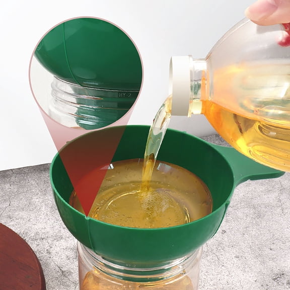 2Pcs 2 Sizes Wide Mouth Funnel Canning Funnels for Filling Mason Jars Cooking for Kitchen Filling Bottles Transferring Liquid Dry Ingredients Oil Coffee Beans Spice Blends (Green)