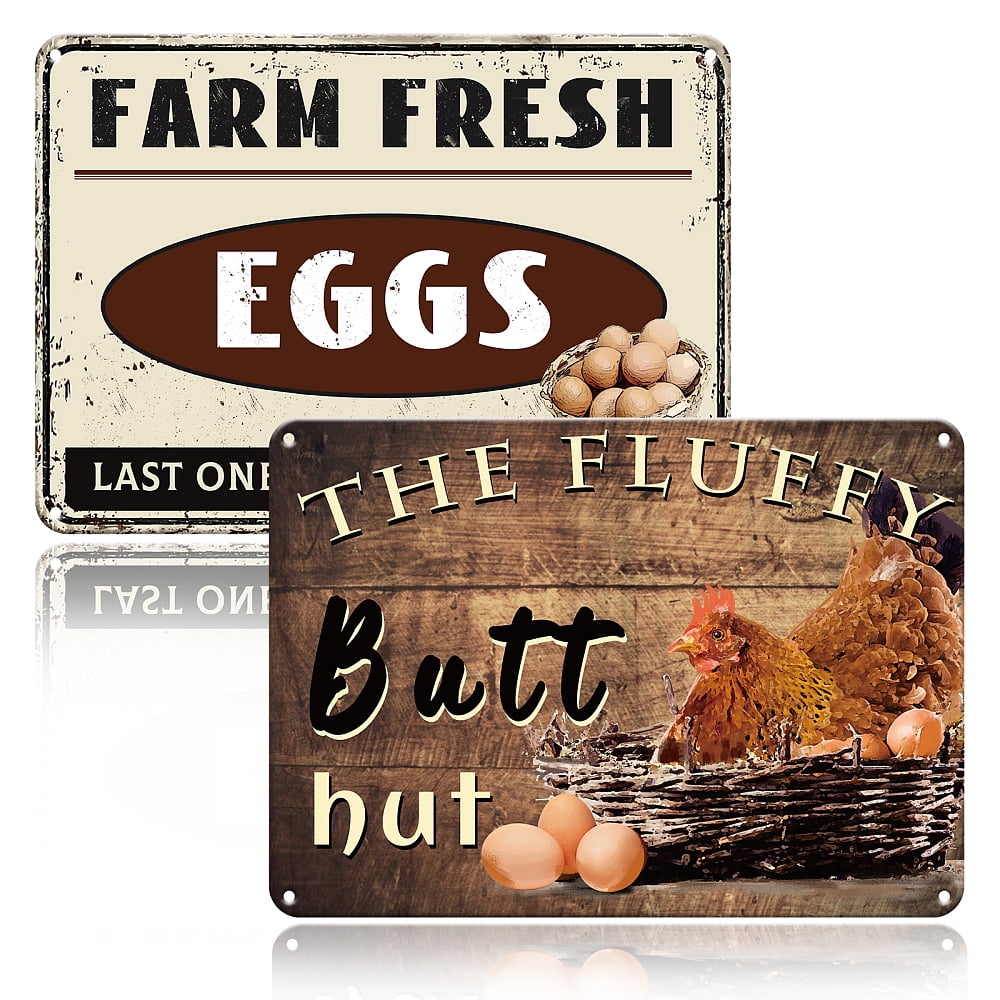 2Pcs 2 Style Aluminum Sign Posters Horizontal for Farm Decoration ...