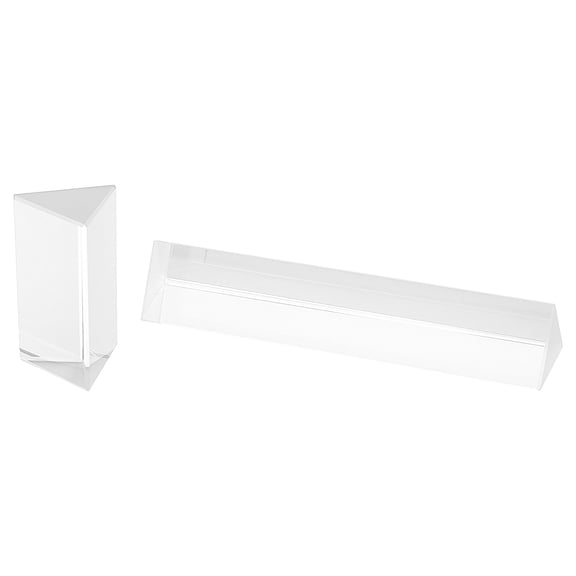 2Pcs 2 Style Glass Triangle Lab Supplies Clear 1pc/style