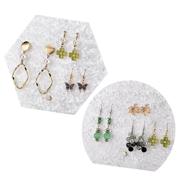 2Pcs 2 Styles Acrylic Earring Display Stands Water Ripple Jewelry ...