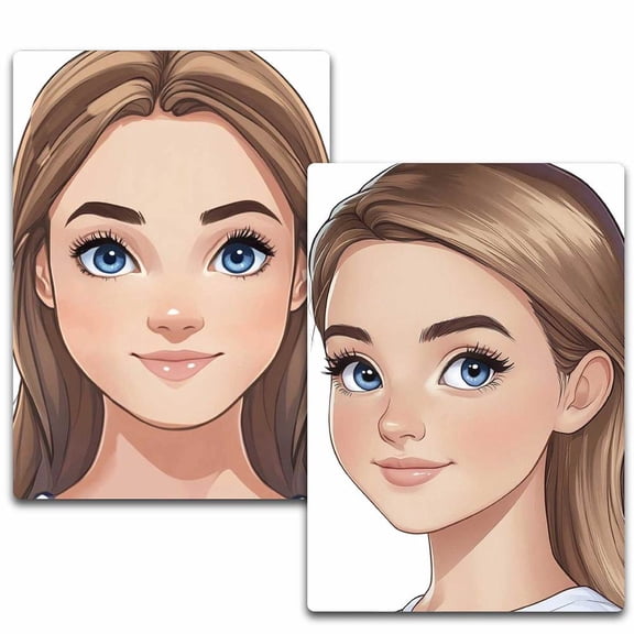 2Pcs 2 Styles Face Practice Boards Face Template