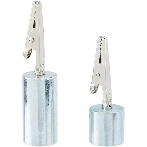 2Pcs 2 Styles Iron Alligator Clips with Hook for Braiding Disk Platinum 6~8x2cm 1pc/style