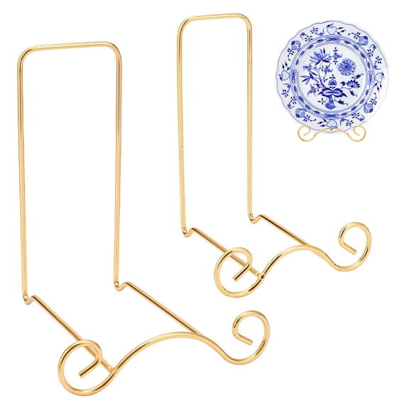 2Pcs 2 Styles Iron Dish/Cup Drainer Rack Kitchen Drying Dish Rack Holders Golden 121-141x126-153x165-178mm 1pc/style
