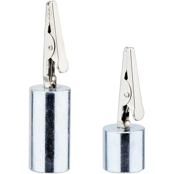 2Pcs 2 Styles Iron Kumihimo Weight Clip Kumihimo Braids Tools Clips with Weight for Braiding Disk Platinum