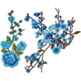 thumbnail image 1 of 2Pcs 2 Styles Polyester Patches Flower Mixed Color 270~295x123~345x1.5~2mm 1pc/style, 1 of 6