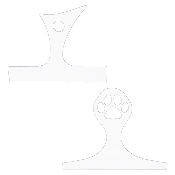 2Pcs 2 Styles Transparent Acrylic Router Templates Clear Acrylic Handle Cutting Board for Woodworking Angled Curvy Tracing Stencils Guide Tools Clear