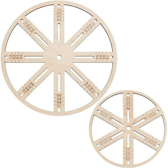 2Pcs 2 Styles Wick Centering Tool Burlywood Wood Candle Wicks Centering Devices Flat Round Wick Stabilizer Holder for DIY Candle DIY Making Cotton Wick Holder