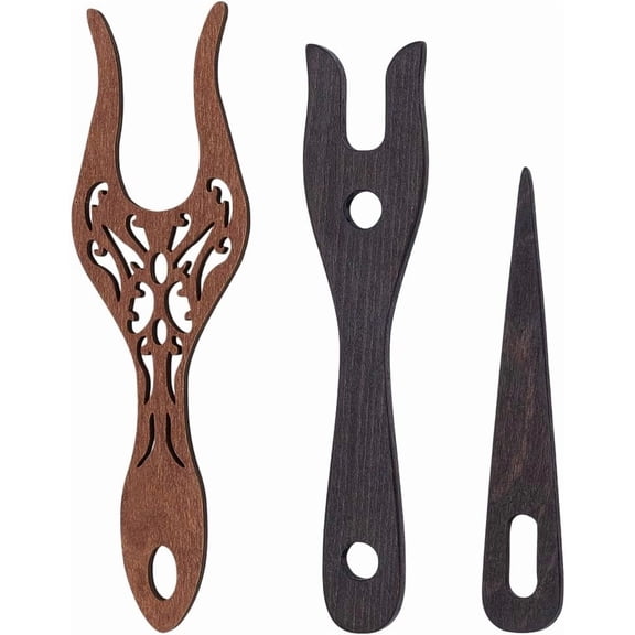 2Pcs 2 Styles Wooden Knitting Loom Plexer Mixed Color 11.2~17.8x2.05~5.2x0.3~0.5cm Hole: 15.5~19.5x7.5~8.5mm 1pc/style for DIY
