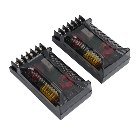 2Pcs 2 Way Car Audio Crossover Overcurrent Protection Universal Heat Dissipation Speaker Frequency Divider