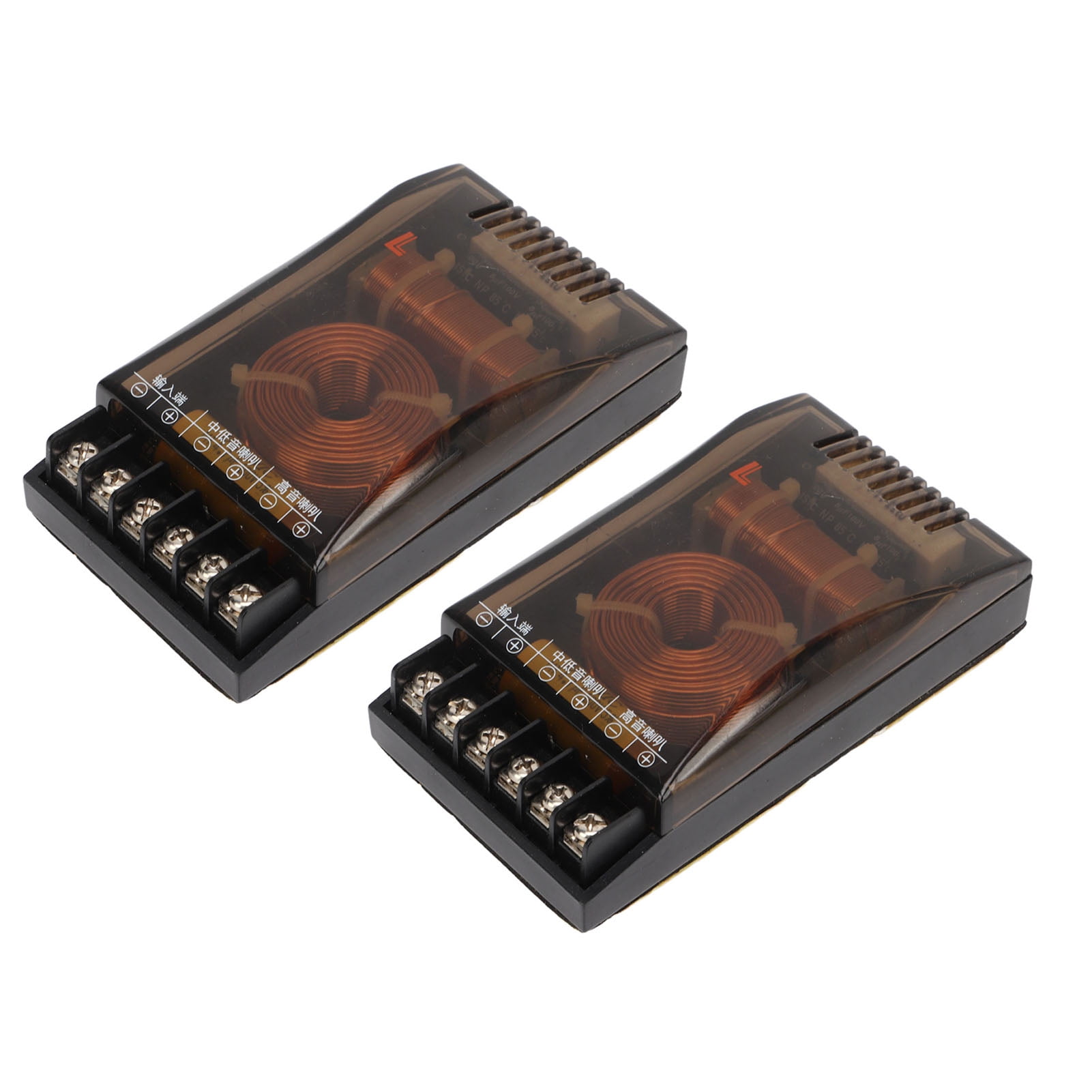 2Pcs 2 Way Car Audio Crossover Universal 120W 12V Improve Bass Sag