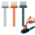 thumbnail image 1 of 2Pcs 2 in 1 Hair Brush Cleaning Tool with Ergonomic Handle Double-Sided Comb Cleaner High-strength Comb Cleaner Hair Tangle Remover Tool, 1 of 8