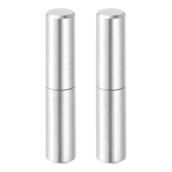 2Pcs 2" x 3/8" (LxD) Weld on Barrel Hinge for Metal Gate, Silver