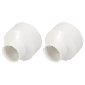 2Pcs 2"x1" PVC Reducer Pipe Coupling Fitting, SCH40 (SOCxSOC) Furniture Grade PVC Slip Socket Connectors, Straight Pressure Pipe Fittings for Home Use, Irrigation, White