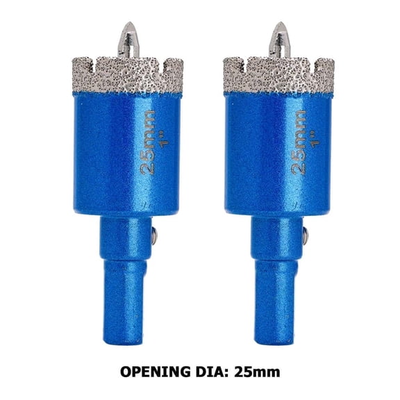 ILOVETOOL 2Pcs 25mm 1'' Diamond Hole Saw Glass Stone Marble Ceramic Tile Drill Bits with Center Pilot Bit Center Position Hole Opener