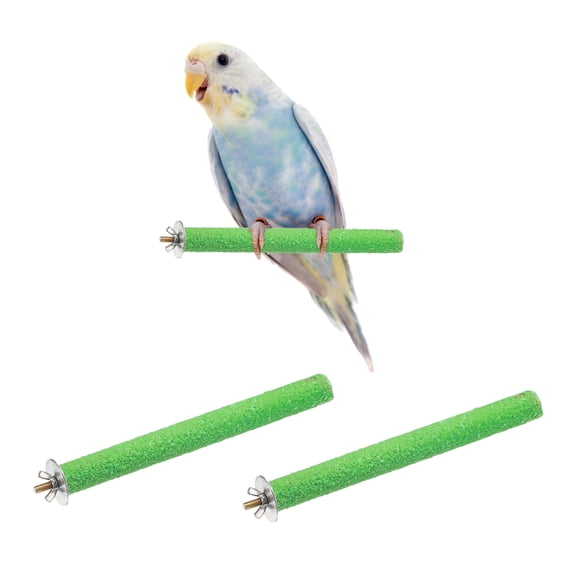 2Pcs 20 x 2 cm (L x W) Wood Perch Stand Colorful Paw Grinding Stick, Green