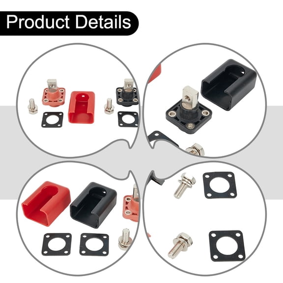 2Pcs 200A All-Copper Lithium Battery Energy Storage Terminal Battery Connector YIWEI