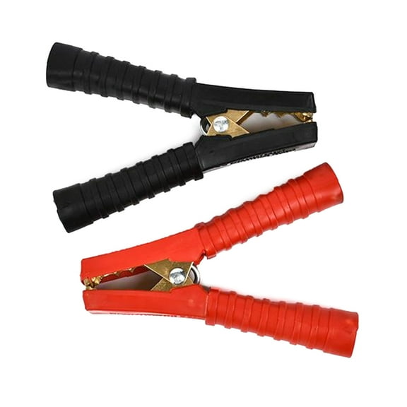 2Pcs 200A Electrical Alligator Battery Insulated Clip Connector Plastic Handle Clips For Electric Project
