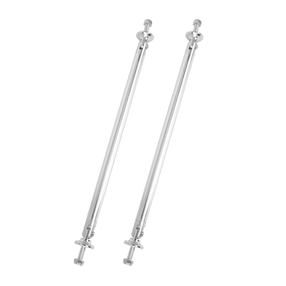 2Pcs 200mm Adjustable Front Bumper Lip Splitter Support Rod Silver Tone for Car
