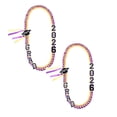 thumbnail image 1 of 2Pcs 2026 Graduation Leis Grad Handmade Ribbon Lei,Graduation Leis Class of 2026 Grad Ribbon Money Lei Double Braided Ribbon Necklace with Grad Letters for Graduation Gifts Supplies(C), 1 of 9