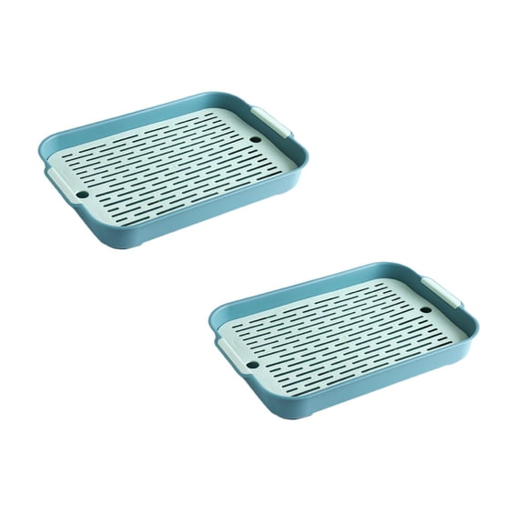 2Pcs 2026 Rabbit Litter Tray Pig Litter Pan Pet Toilet Tray Small Animals Corner Litter Box for Hamster Ferret Hedgehog Bunny Detachable Design Pet Supplies Suitable for Cute Pets Happy 2026!