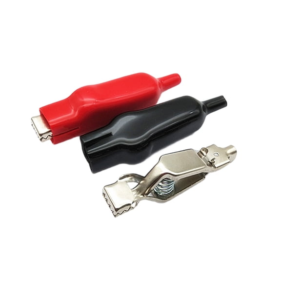 2Pcs 20A Sheathed Spring Clamps Experiment Spring Clamp Leads Electrical Clip Electrical Tool Parts