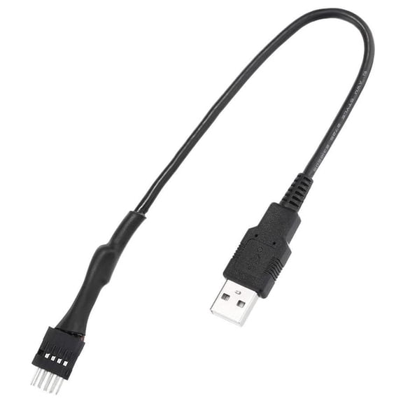 2Pcs 20cm 9 Pin Male to External USB a Male PC Mainboard Internal Data Extension Cable