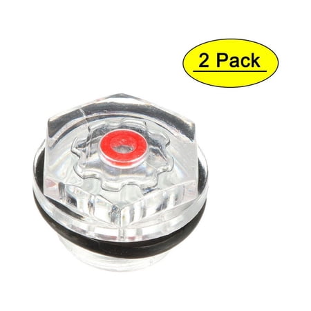 2Pcs 20mm Male Thread Dia Replacing Parts Liquid Sight Glass for Air Compressor