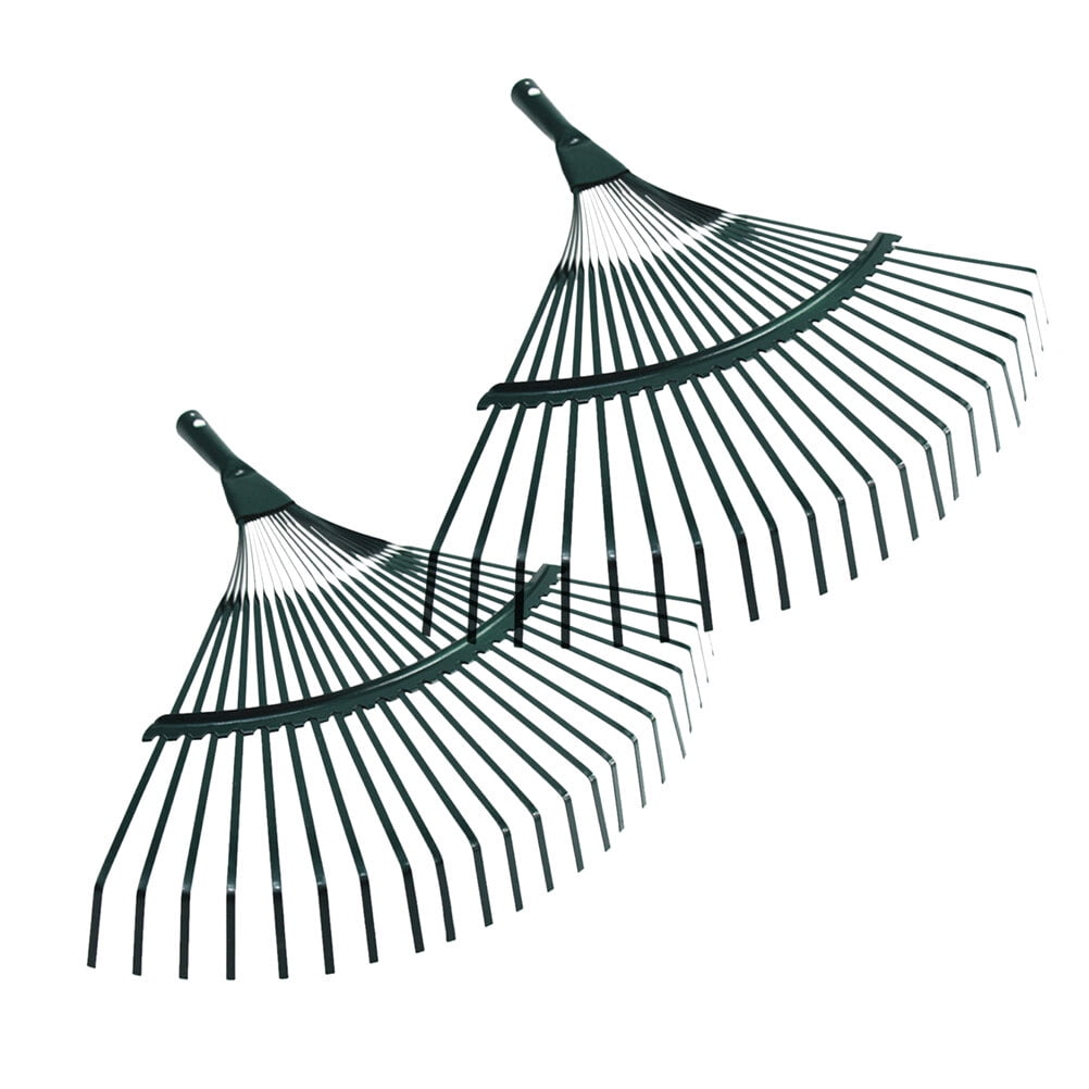 2Pcs 22-Teeth Leaf Rakes Practical Wooden Handle Dead Leaf Rakes Garden ...