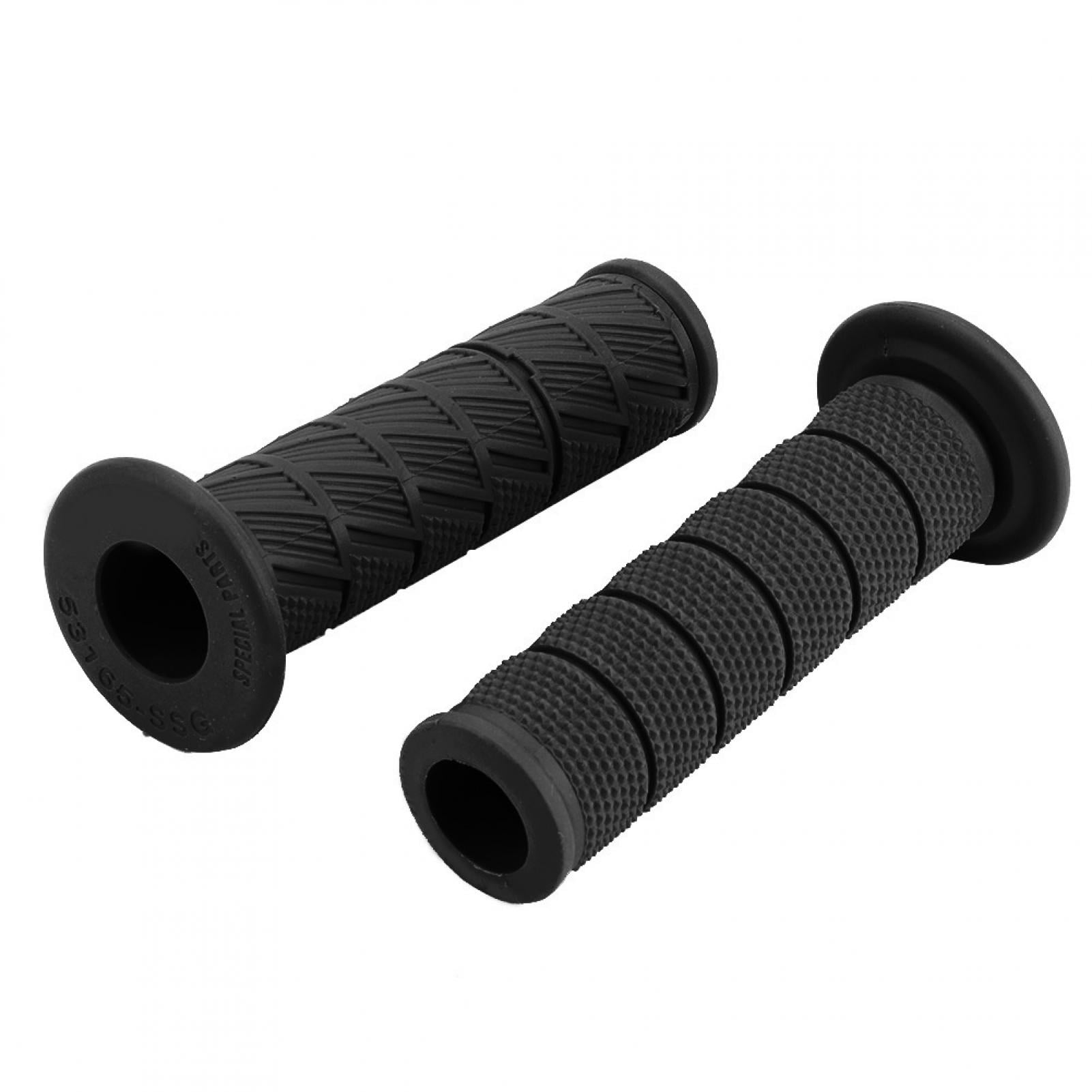 Neyseki 2Pcs 22mm Universal Vintage Motorcycle Handlebar Grips Diagonal Handle Bar Ends (Black)
