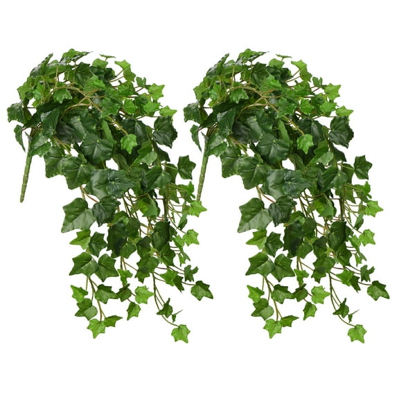 2Pcs 23.6" Plants Artificial Hanging Plants Fake Greenery Faux Ivy Vine Haning Ivy Leaves Plants Wall Shelf Indoor Outdoor Home Decor