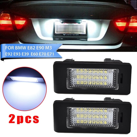 2Pcs 24LED License Plate Number Light For BMW 1 3 5 Series E90 For E92 E70 E39 F30 E60 E61 E93 License Lights