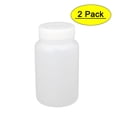 thumbnail image 1 of 2Pcs 250ml Plastic Wide Mouth Laboratory Reagent Bottle Sealling Bottle White, 1 of 5
